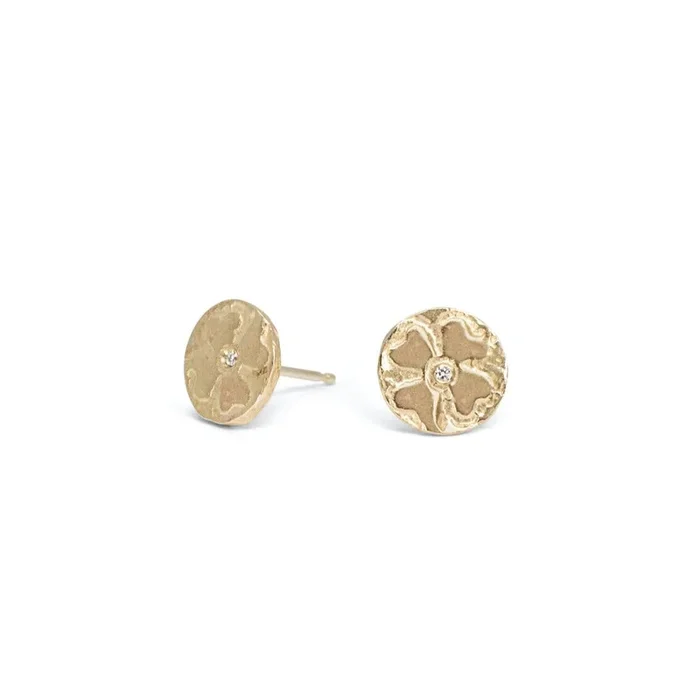 Orchid Diamond Stud Earrings