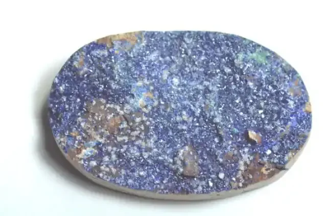 Oval Azurite Druzy cabochon Rare !!!