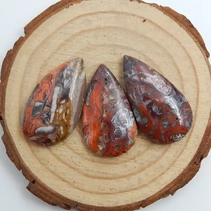 Oval Crazy Lace Agate Cabochon, Natural Crazy Lace Agate Loose Gemstone C70