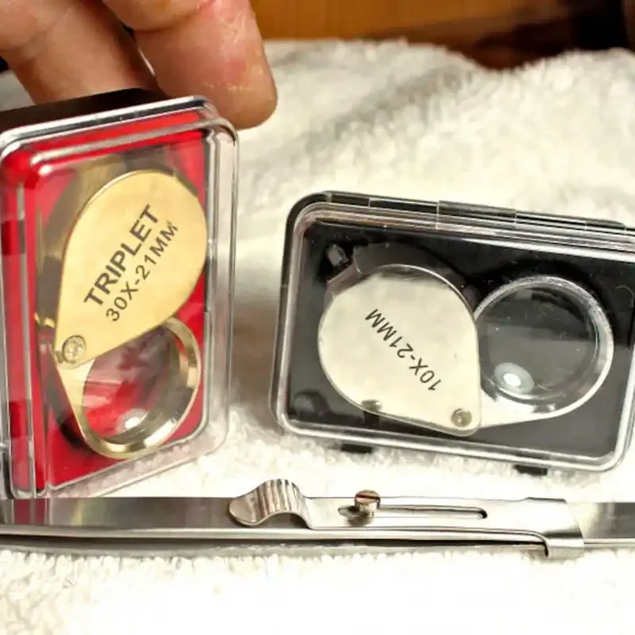Pair, Chrome Jewelers Lapidary Loupes 10x, 30x