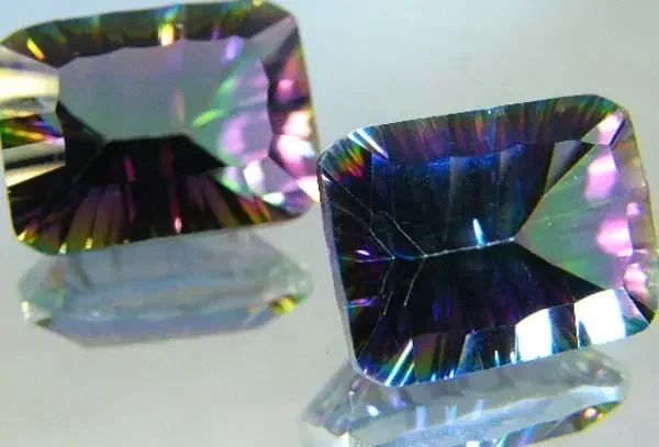 PAIR ‘GALAXY‘ MYSTIC QUARTZ 21.10 CTS [TS302 ]
