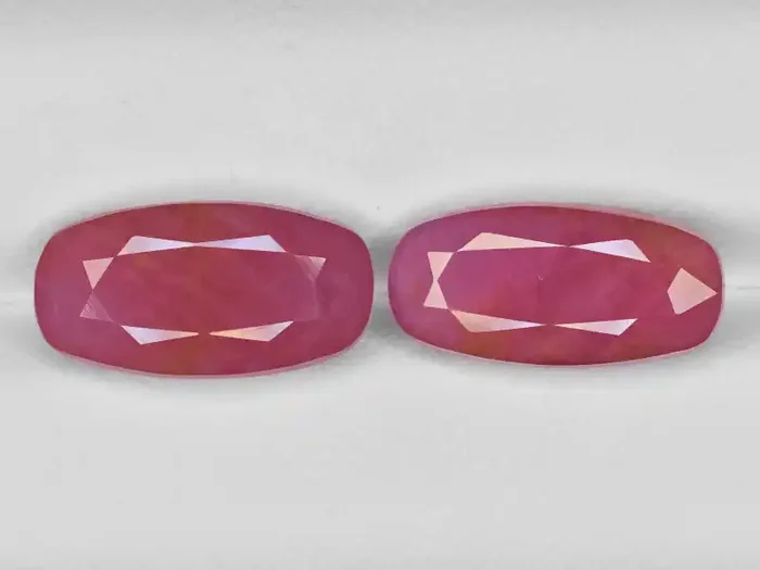 Pair of Rubies, 17.64ct – Mined in Guinea Certified by IGI