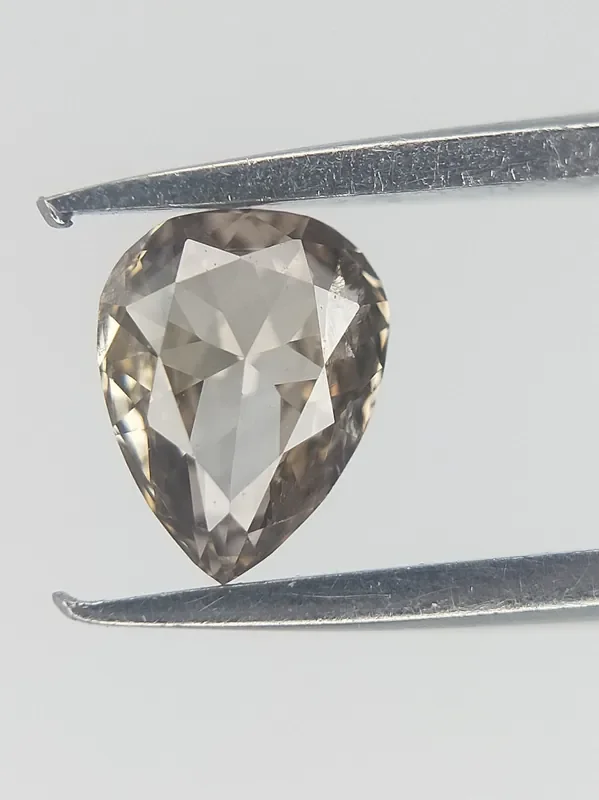 Pear Brilliant Cut , Grey Natural Diamond 0.16 CTS