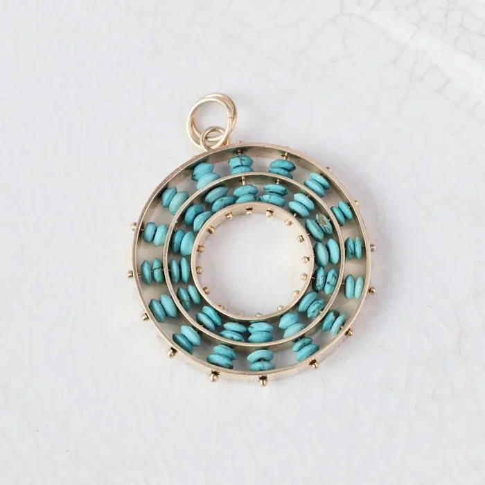 Persian Turquoise Concentric Pendant
