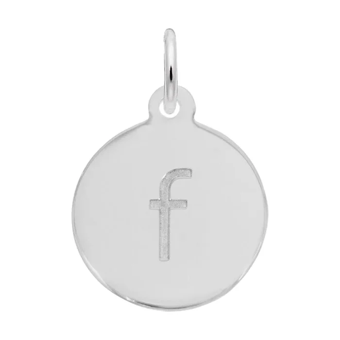 Petite Initial Disc – Lower Case Block f