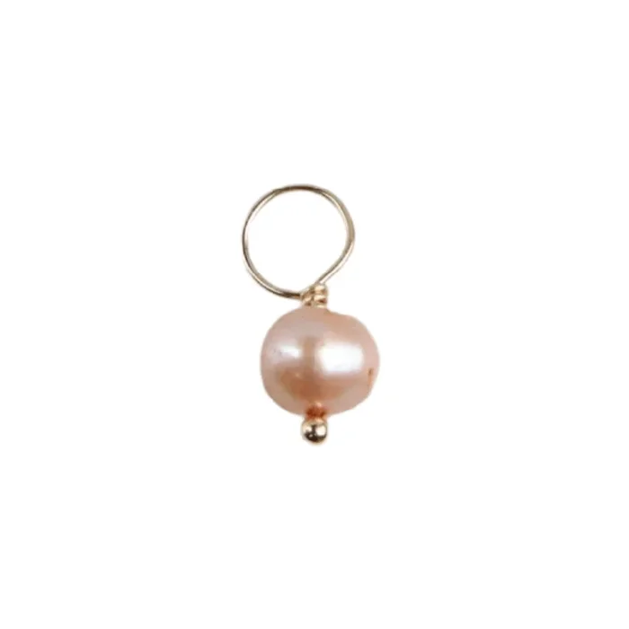 Pink Pearl – Unfaceted Ball Gemstone Charm
