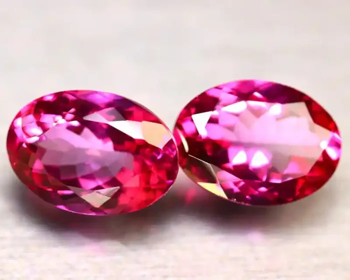 Pink Topaz 20.00Ct 2Pcs Natural IF Pink Topaz DR460/A35