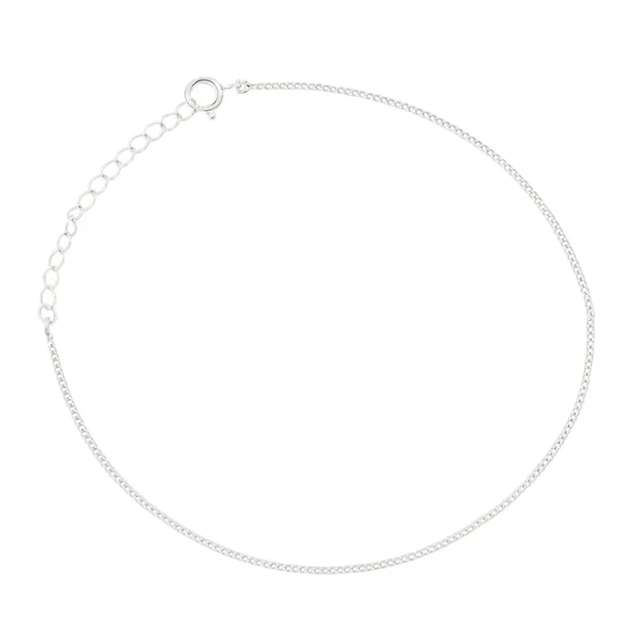 Plain Silver Chain Anklet