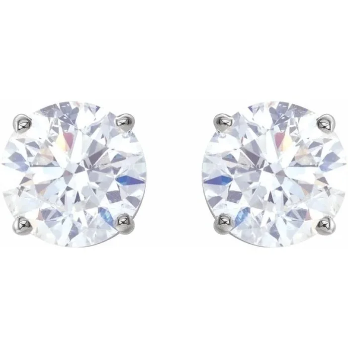 Platinum 2 CTW Natural Diamond Stud Earrings