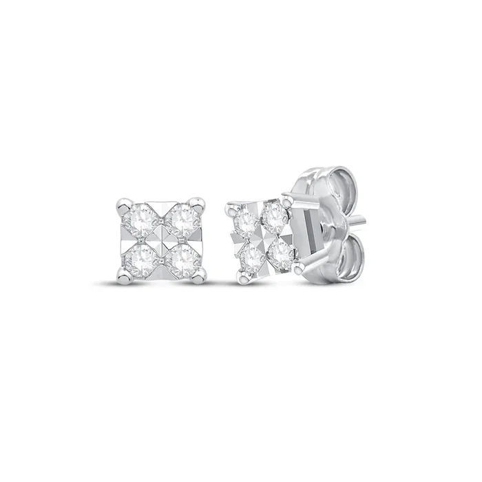 Pre-Owned Kay 1/8ct tw Diamond Stud Earrings in 10k White Gold