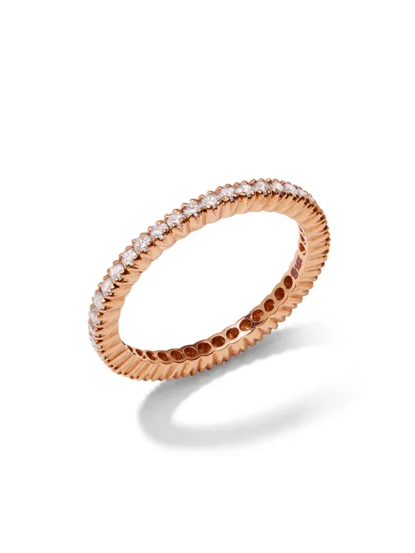 Prong Set Diamond Rose Gold Band