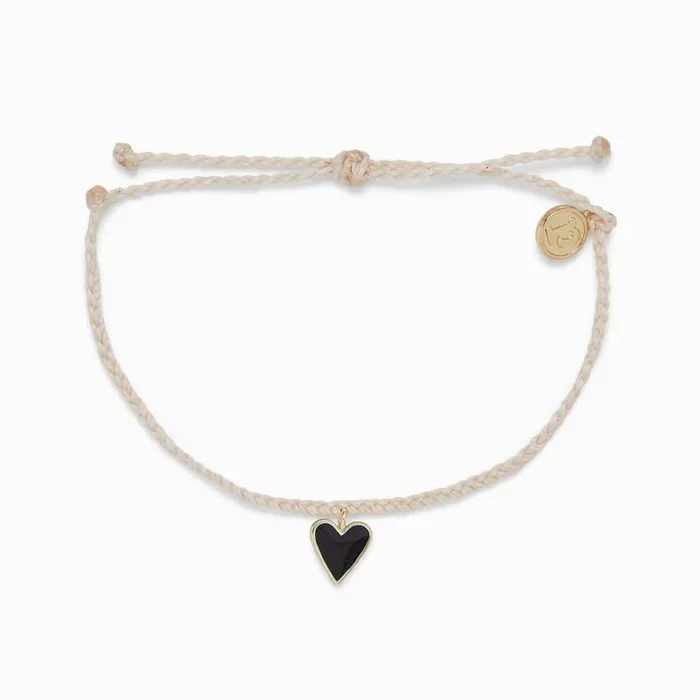 Pura Vida Petite Heart Charm Bracelet ~ Vanilla