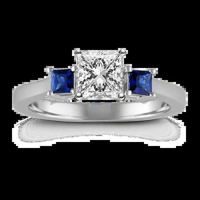 Pythia Sapphire Three-Stone Engagement Ring