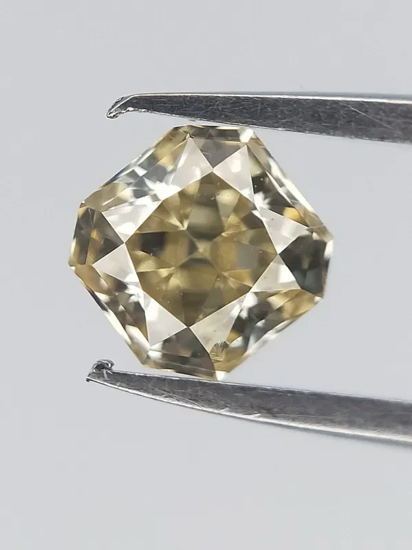 Radiant Diamond , Square Radiant Cut Diamond Yellow Diamond 0.19 CTS ,
