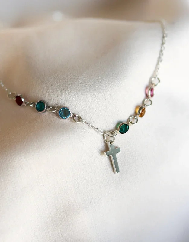 Radiant Faith Birthstone Necklace