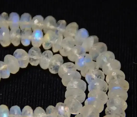 Rainbow Moonstone AA+ faceted beads 10
