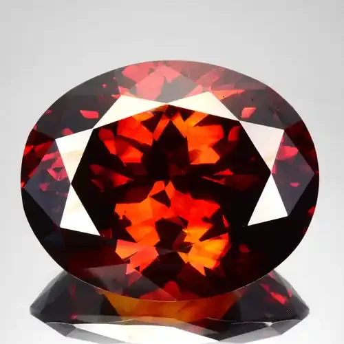 RARE!! 106.98 Cts Natural Fire Sunset Red Sphalerite Oval Cut Spain Gem