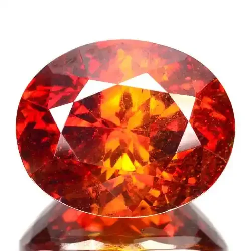 RARE!! 19.30 Cts Natural Fire Sunset Red Sphalerite Oval Cut Spain Gem
