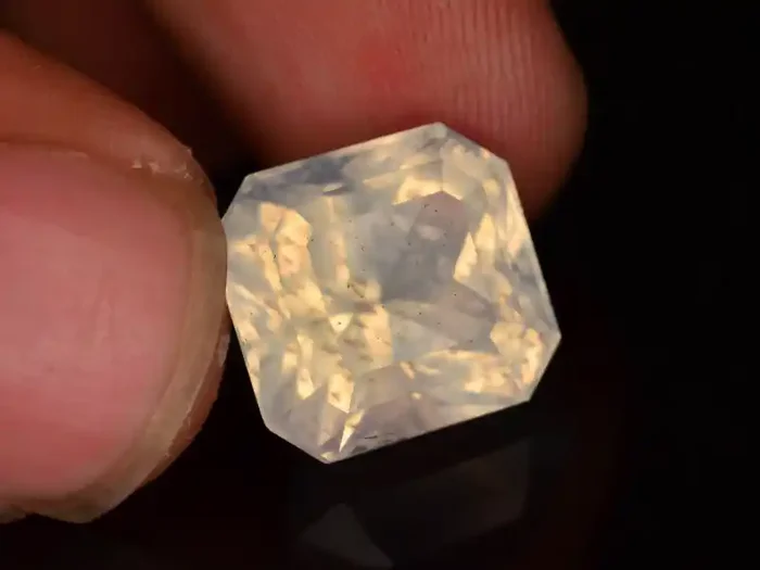 Rare Peach Pink 8.90 ct Feldspar Moonstone~Fancy Cut