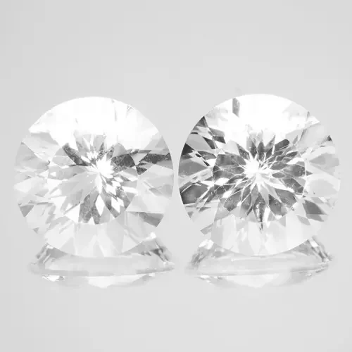 RAREST 11.84 Cts Natural Petalite 13mm Round Pair Brazil