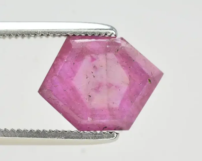 Rarest 4.85Ct Transparent Ruby Trapiche SKU A8