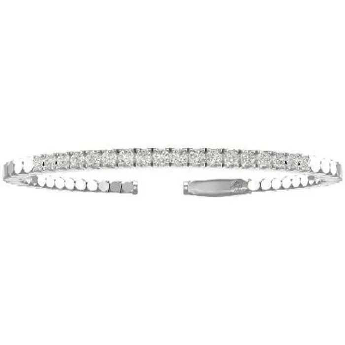 Roberto Demeglio – 18K White Gold Bangle With 18 Diamonds in 18K White Gold