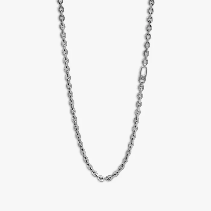 Rogato Signifier Necklace In Oxidised Silver