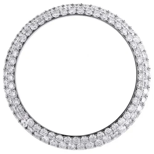 Rolex DateJust Custom Diamond Bezel Fits 41mm Watch Domed Honeycomb Set 4.46 CT.