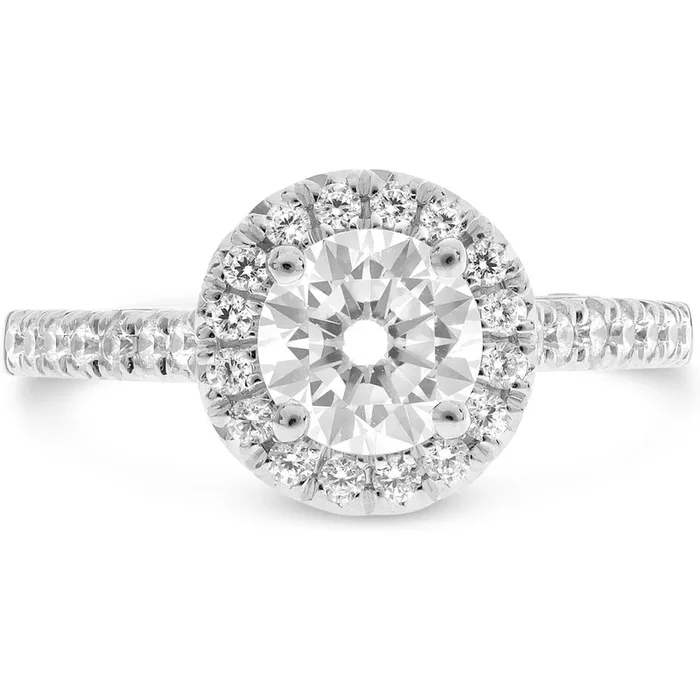 Roman & Jules 14K White Gold Romantic Semi Mount for Round Diamond and Dazzling Diamonds