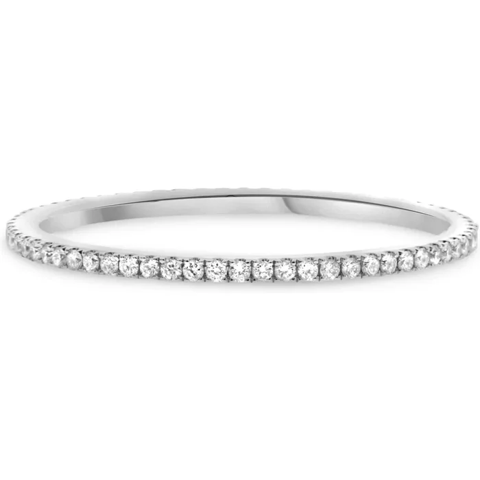 Roman & Jules 14K White Gold Skinny Pave Diamond Eternity Ring