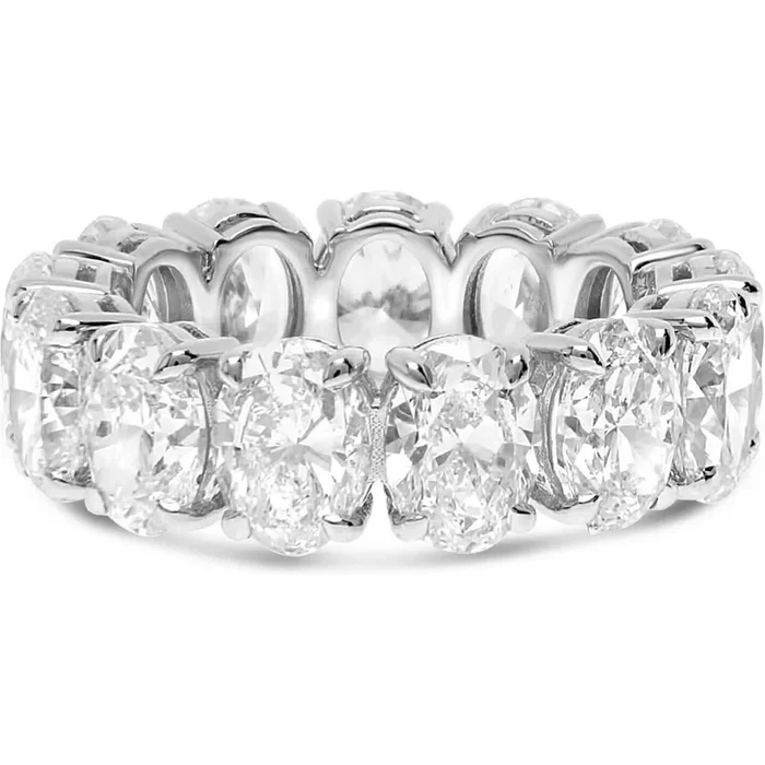 Roman & Jules Platinum 9.15 Total Carat Weight Diamond Eternity Ring