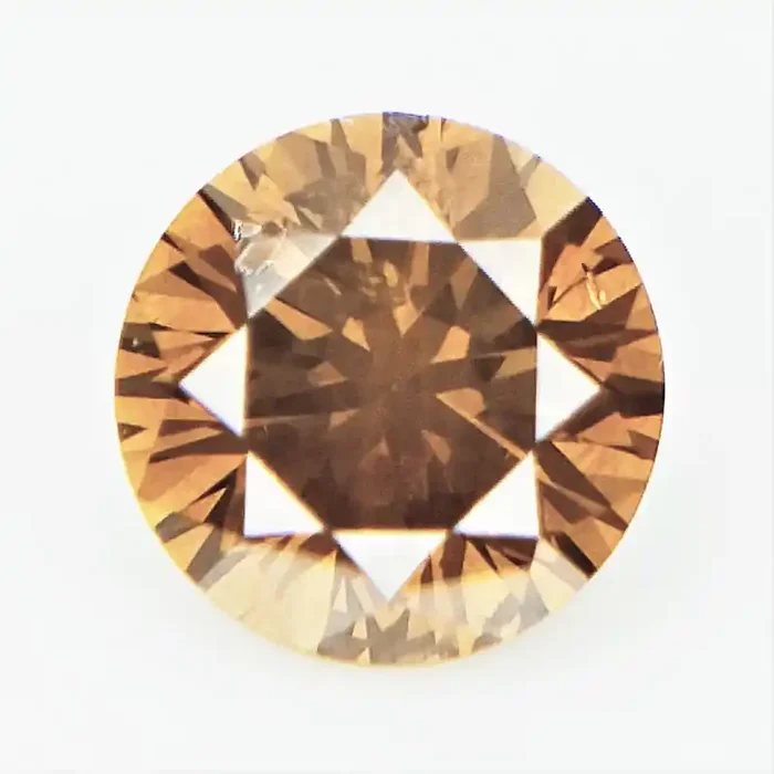 Round Brilliant Diamond Champagne Diamond 0.22 cts