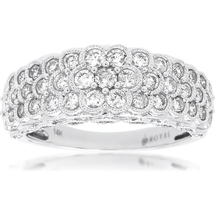 Royal 14K White Gold 1.00 Carat Diamond Wedding Band