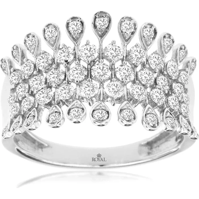 Royal 14K White Gold 1.00 Carat Round Diamond Engagement Ring