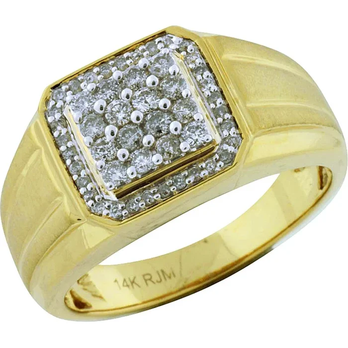 Royal 14K Yellow Gold Men’s Diamond Ring – 0.50 Carat