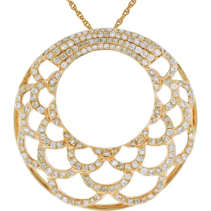 Royal Radiant 14K Yellow Gold Diamond Pendant – 1.00 Carat