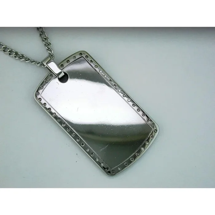 Royal Stainless Steel Diamond Pendant – Timeless Elegance in Oval Shape