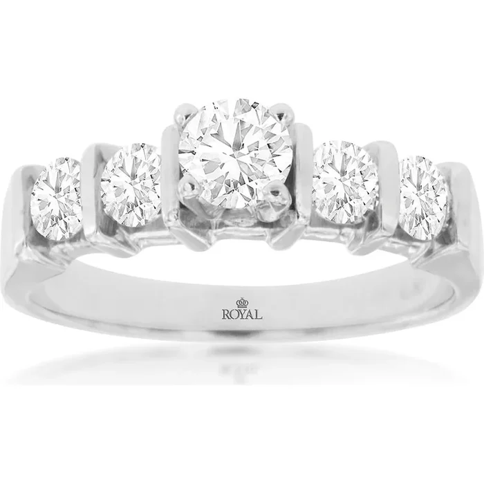 Royal Timeless Love 14K White Gold Diamond Engagement Ring