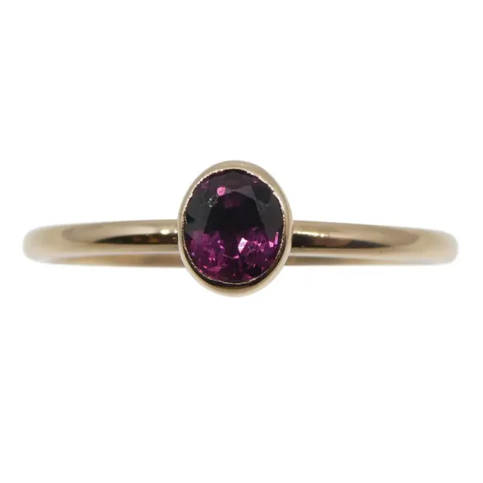 Ruby Stacker Ring set in 10k Pink/Rose Gold