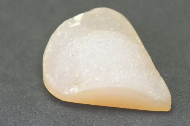 SALE 40mm White drop Druzy Agate cabochon 40 by 31 by 10mm