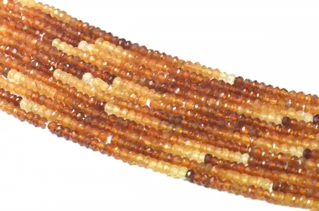 SALE 4mm HESSONITE GARNET beads 14
