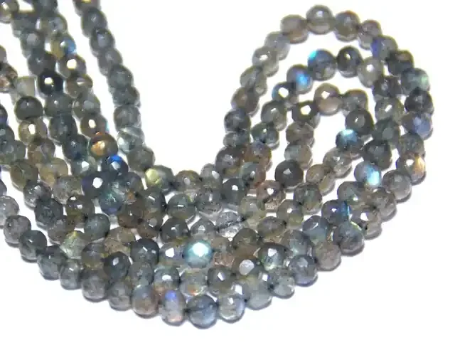 SALE from 50 AAA faceted LABRADORITE beads 5mm 14 in lab005