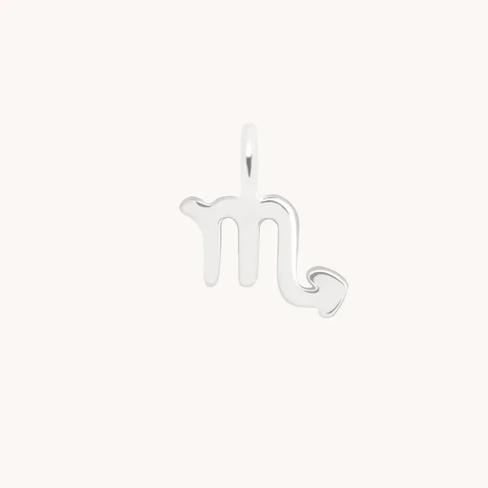 Scorpio Zodiac Charm 9k White Gold