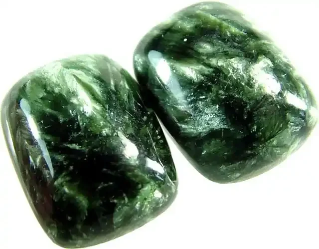 SERAPHINITE PAIR- LEAFY PATTERN 36.1 CTS [ST3812 ]