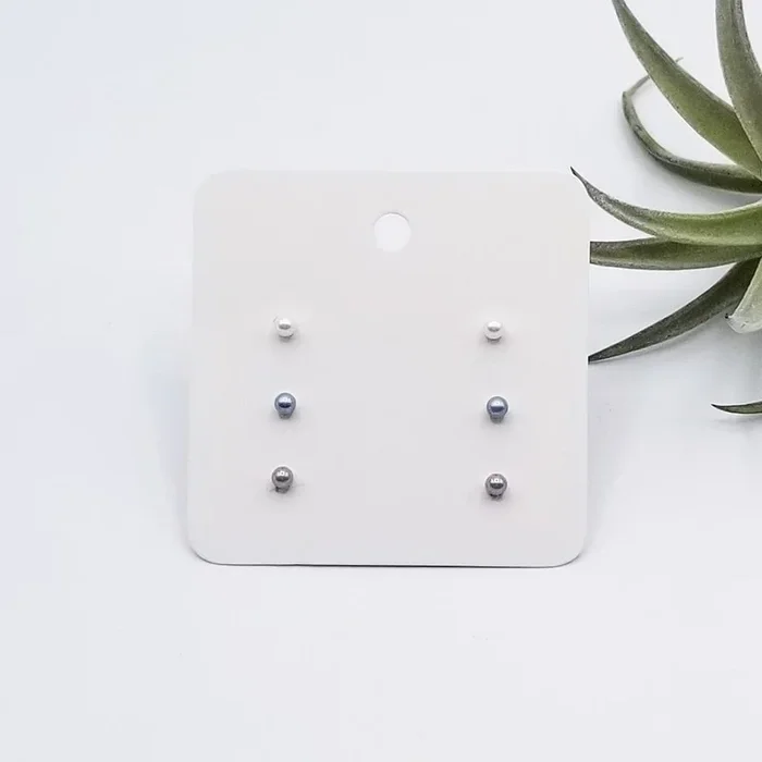SET OF 3MM GLASS PEARLS – WHIT, LIT BLUE, GREY