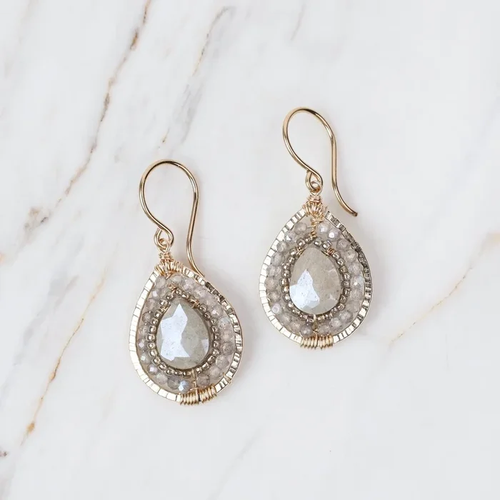 Shell Mix Small Teardrop Earrings