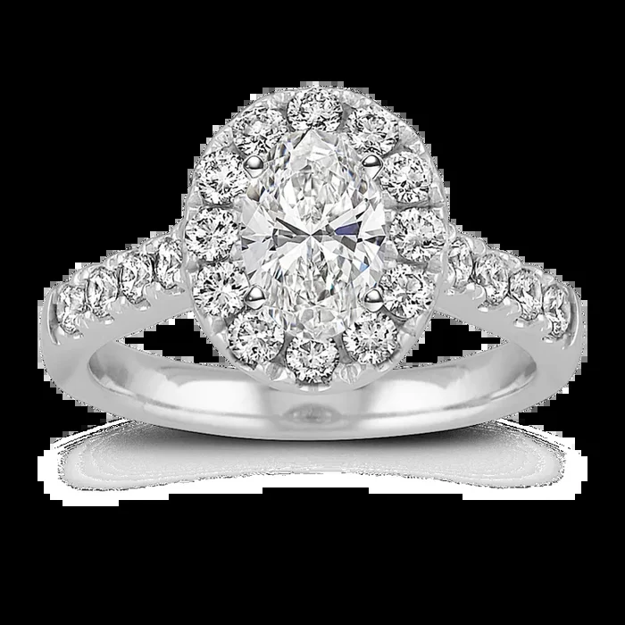 Showstopper Engagement Ring for 0.75 ct Oval