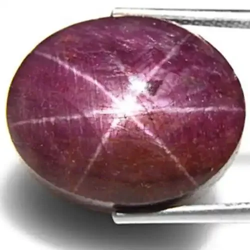 Sierra Leone Star Ruby, 39.24 Carats, Maroonish Purple Oval