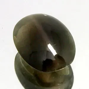 SILLIMANITE CAT‘S EYE 3.55 CARAT WEIGHT OVAL CUT CABOCHON