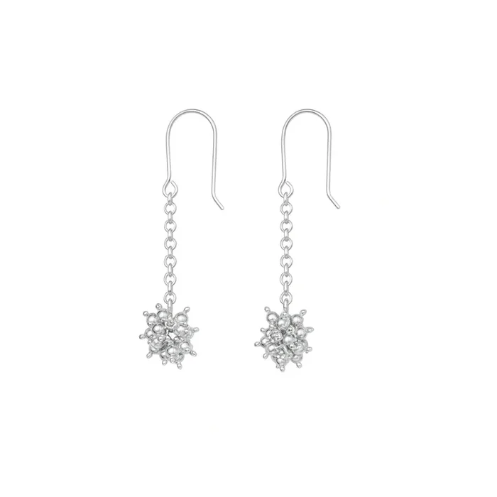 Silver Bead Bunch Earring